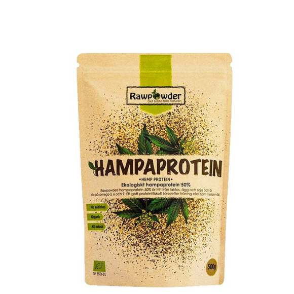 Økologisk hampaprotein med lavere proteininnhold